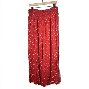 Torrid 2 red elastic waist wide leg casual pants size 2X B195